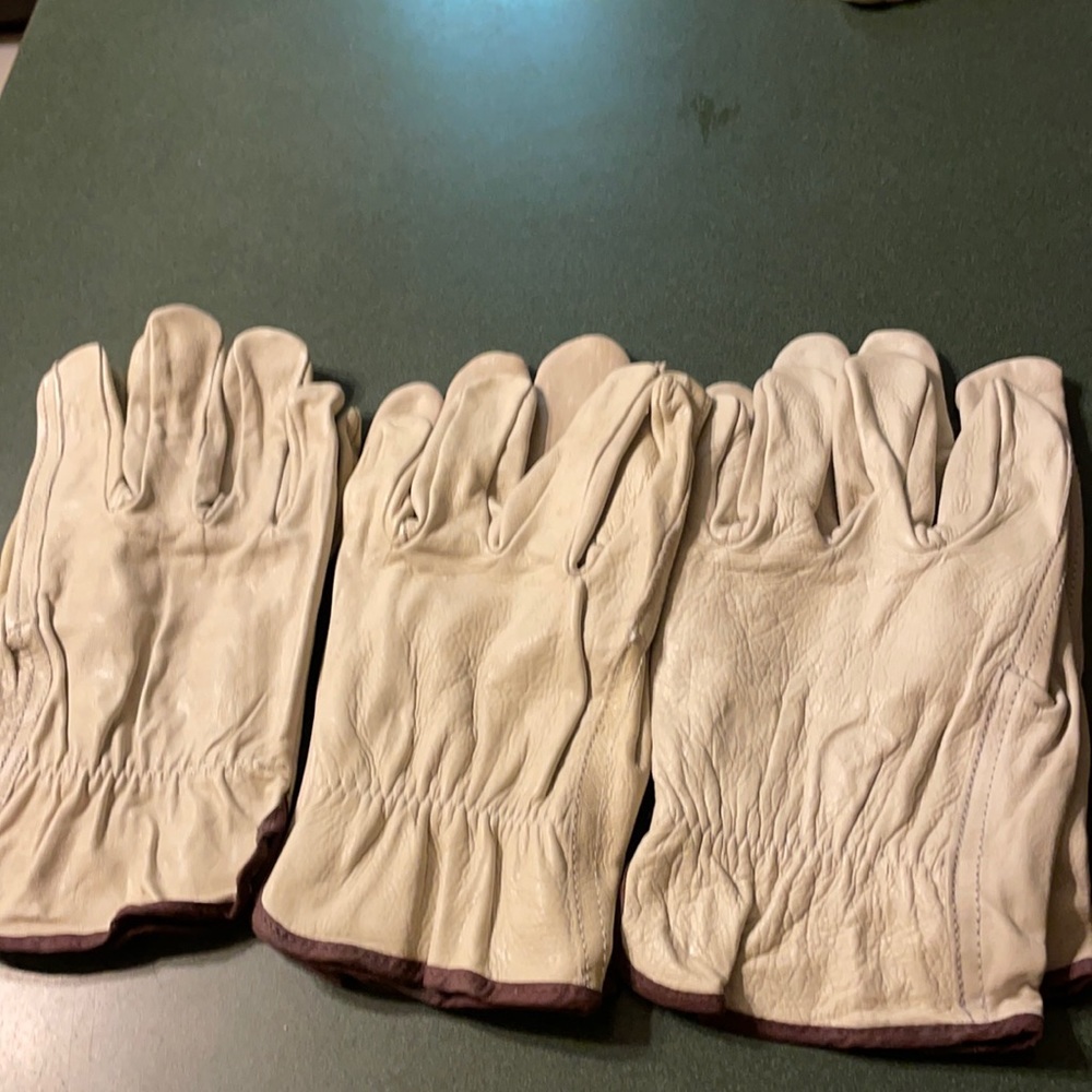 COPY - - Leather gloves men’s , NEW, 3 pairs for